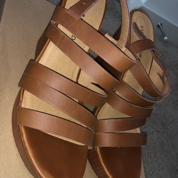 Lucky Brand Camel Colored Wedges - Picture 2 of 5